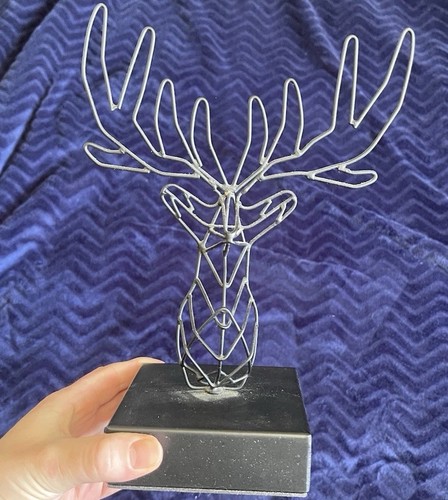 Black geometric stag head - geometric, on