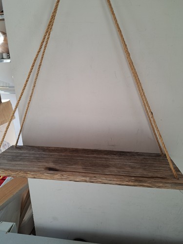 Three wooden hanging rope - three,