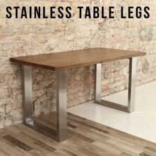 2 x STAINLESS STEEL Table Legs