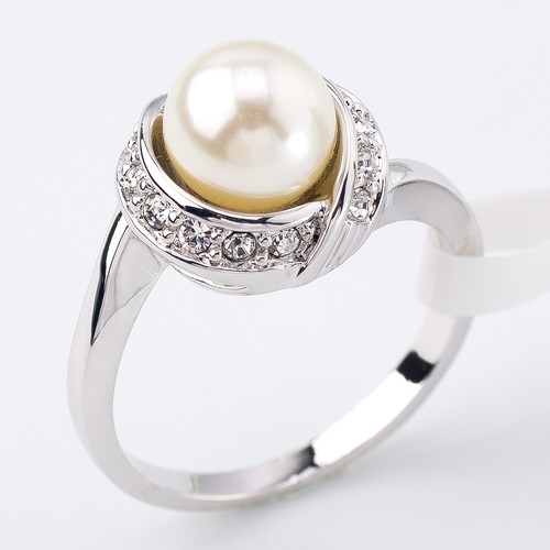 R195 solitaire 8mm pearl - r195,