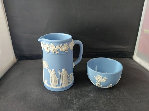Wedgwood blue jasperware cream - jasperware,