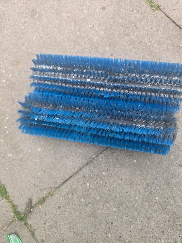 Pair blue brush suit - of,