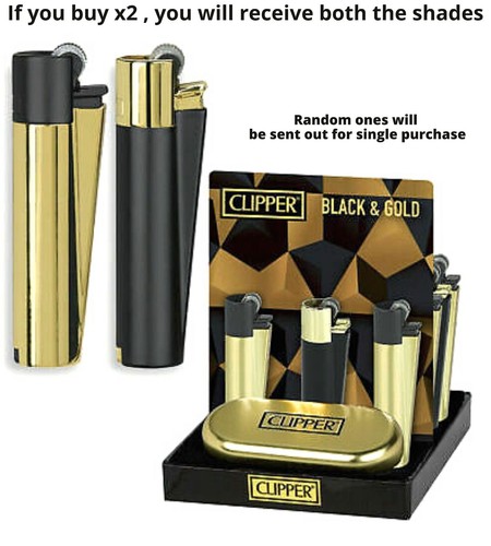 Metal clipper lighter gold - x,