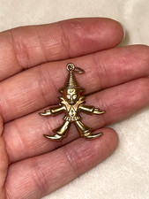 9ct Yellow Gold Hollow Clown Pendant