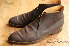 Crockett & Jones Tetbury Brown Rough Out Suede Boots Shoes Men's UK 8 E US 9