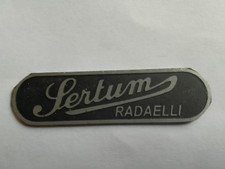 Nameplate vintage sign Sertum Radaelli saddle plate scooter motorcycle S103