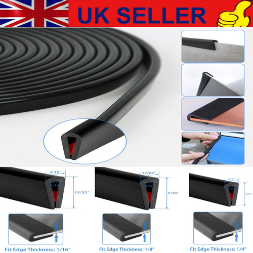 Rubber channel edging trim - u,