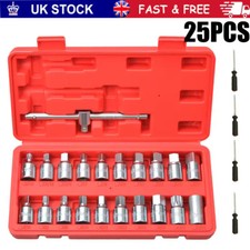 25pcs Oil Drain Sump Plug Key Socket Set Gearbox & Axel Removal Wrench Tool Kit