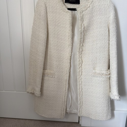 Zara women tweed coat size - women's,