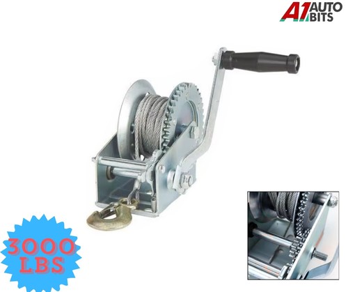 Manual hand winch 3000lbs - hand,