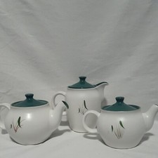 Denby Greenwheat Tea Set White