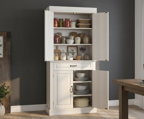 White tall kitchen pantry - tall,