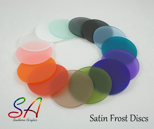 Frosted acrylic discs lasercut - acrylic,