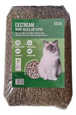 Cat Litter Wood Pellets Absorbent Pine Hygiene Odour Control Non-Clump 30 Litres