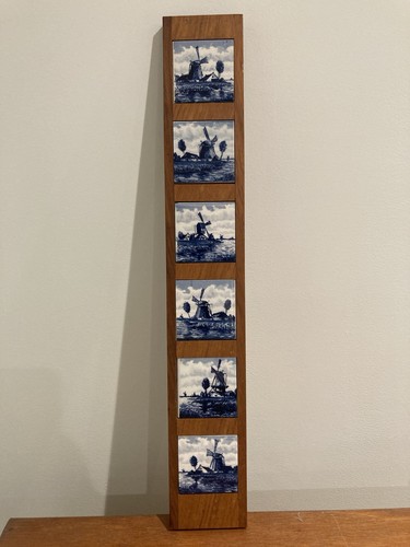 Vintage delft blue - delft, windmill