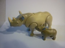 PLAYMOBIL 5275 5417 4832 5904 ADULT RHINOS WITH SMALL SAVANNAH SAFARI ZOO