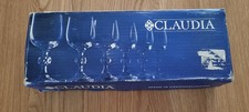 CLAUDIA - BOHEMIA - PORT/ SHERRY GLASSES. SET OF 6. 90ML. UNUSED. IN BOX. 