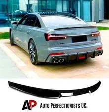 Audi A6 S6 C8 Saloon Gloss Black Rear M4 Style Boot Lip Spoiler Wing Kit 2018+