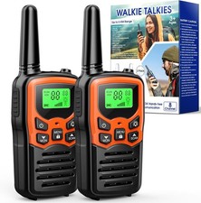 2Pcs Walkie Talkies Electronic Long Range Walky Talky 8km UHF Backlit LCD CutyQ