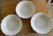 COALPORT Countryware 7” White  Cereal/Soup/ Dessert  Bowls X 3 VGC