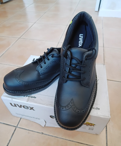 Uvex black lace safety work - black, lace-up
