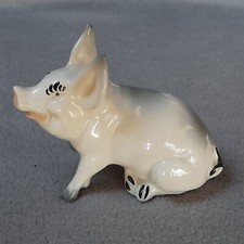 Beswick Pig 832 Older Green Round Mark Vintage Ceramic Animal Figurine
