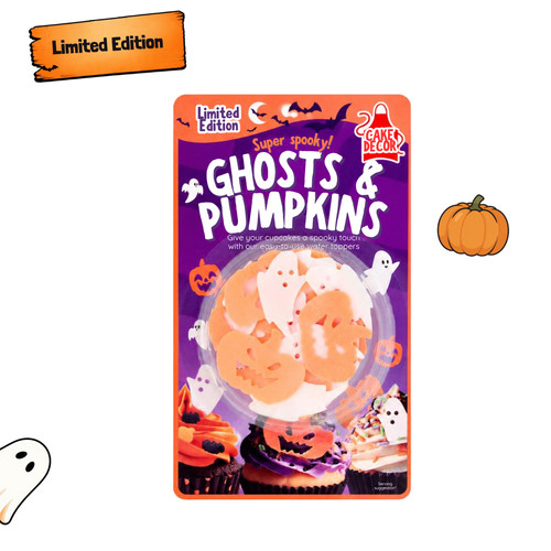 Cake decor edible wafer ghosts - decor,
