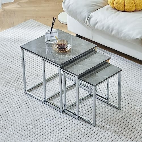 Set grey marble nesting - of, 3