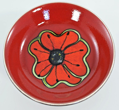 Poole pottery poppyfield pin - pottery,