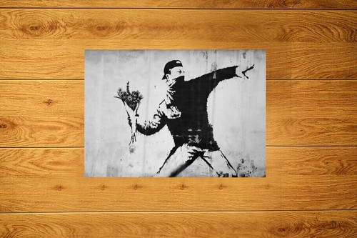 Banksy rage flower thrower - rage,
