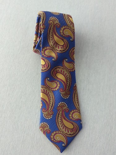 Duchamp tie silk blue multi - tie,
