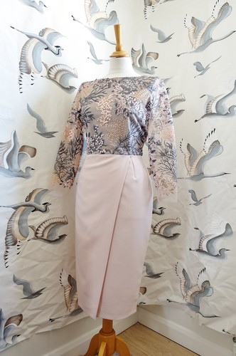 Fee dusty pink lace - lace, floral