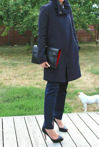 Rare zara coat navy - zara,