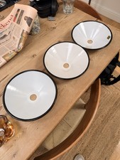 SMALL WHITE ENAMEL CONE SHADE - Dyke & Dean