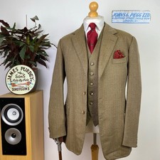 Johns & Pegg Savile Row (40R) BESPOKE Shooting Tweed Sporting Jacket + Waistcoat