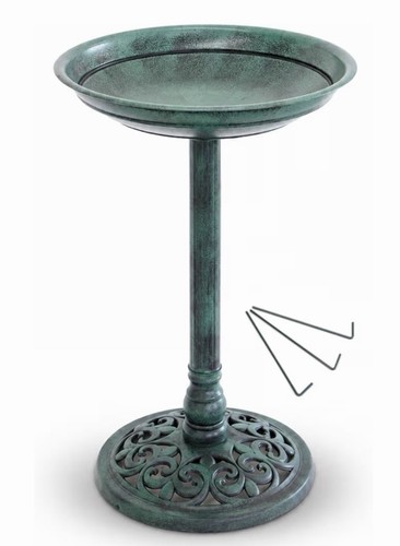 Decorative metal bird bath - metal,