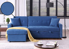 Hinton Sofa Bed: Reversible Chaise, Hidden Storage, 3-Seater Sleeper