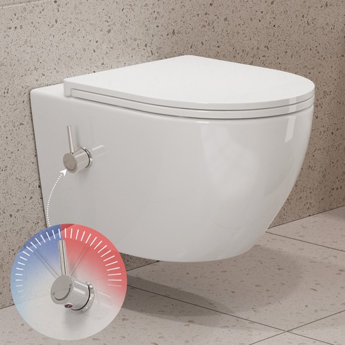 Wall hung shower - shower, toilet