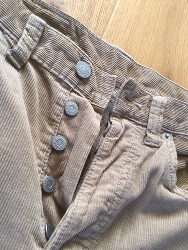 Levi 401 button fly beige - button,