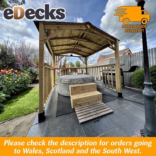 Hot tub wooden gazebo diy - tub,