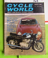 Cycle World Magazine March 1968 MV 600 Ossa Trials Suzuki 250 MT # 16B
