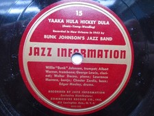 Bunk Johnson Yaaka Hula Hickey Dula 78 Jazz Information 4666 EX 1940s 10-Inch...