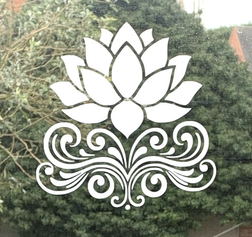 Lotus etched glass vinyl - lotus,