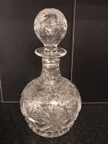 Vintage crystal decanter - crystal,