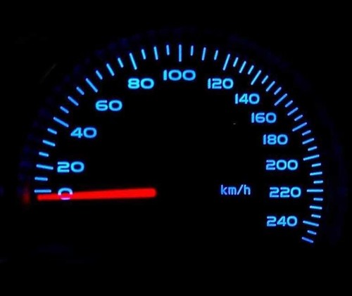 Blue led dash - led, light