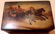 Antique Russian Troika Lacquer