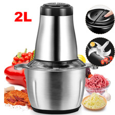 2L Electric Chopper Food Processor Multi Blender Meat Grinder Vegetable Mixer UK