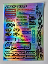 F2 F1 RC Stock Car CHROME V1C filler sheet A5 mardave kamtec oval 1/12  stickers