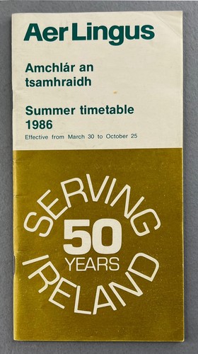 Aer lingus airline timetable - aer,