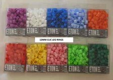 NEW 10 PACKS OF 100 ETON 12MM POULTRY CHICKEN DUCK PHEASANT PIGEON TAG LEG RINGS